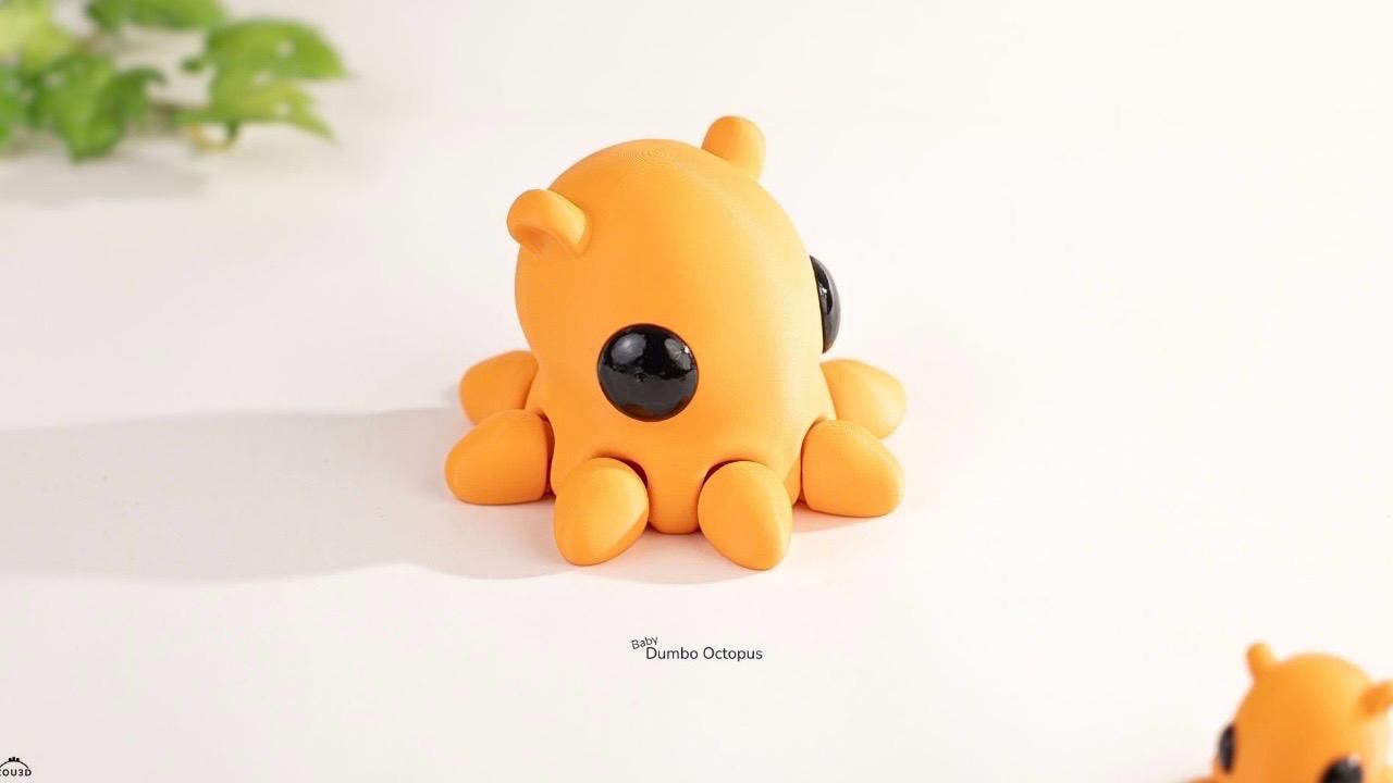 Baby Dumbo Octopus Keychain / Model