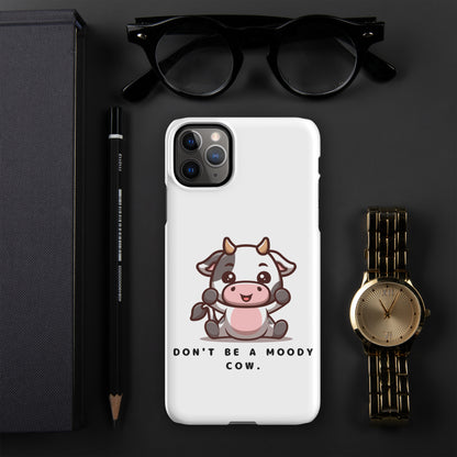 Moody Cow Snap Case For iPhone