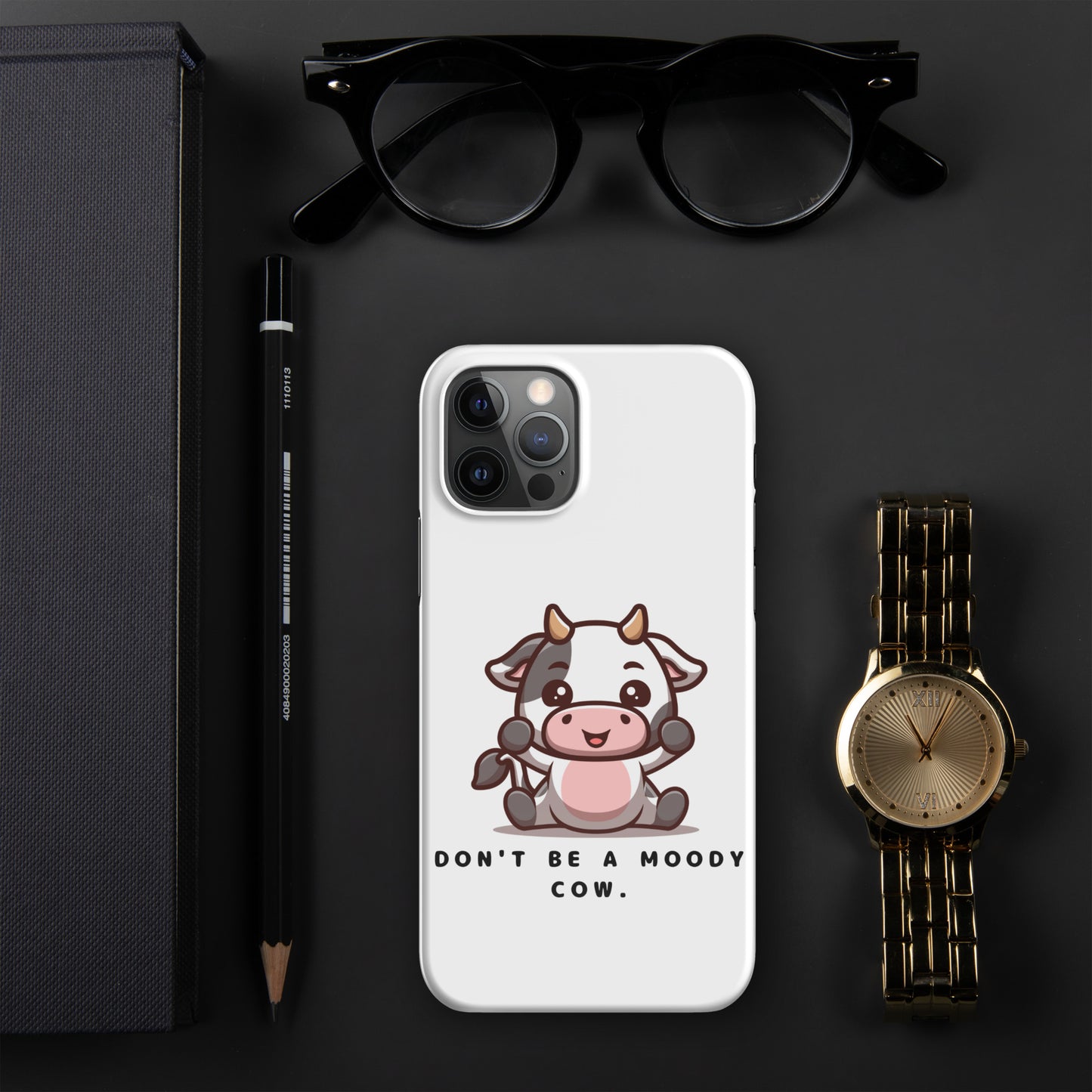 Moody Cow Snap Case For iPhone