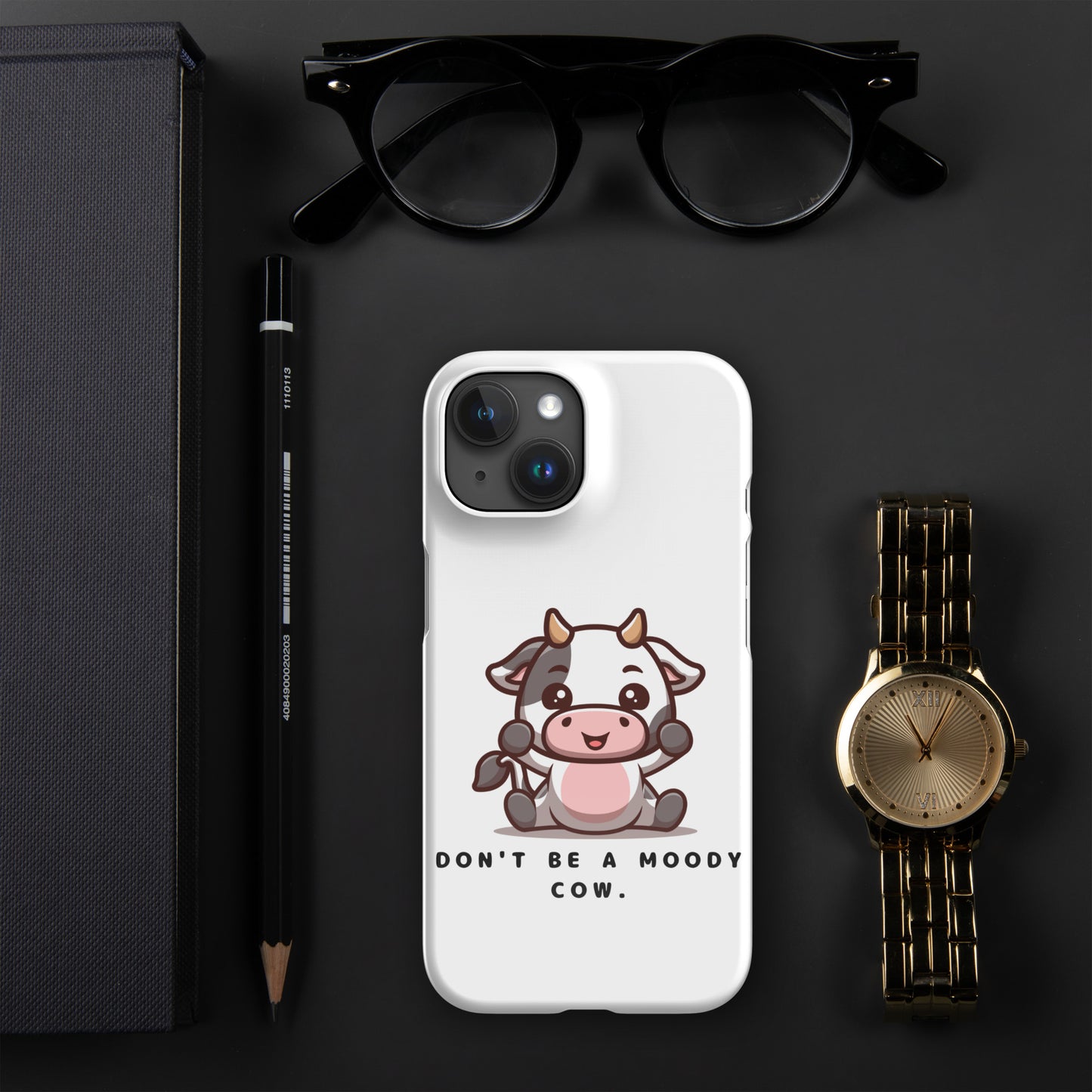 Moody Cow Snap Case For iPhone