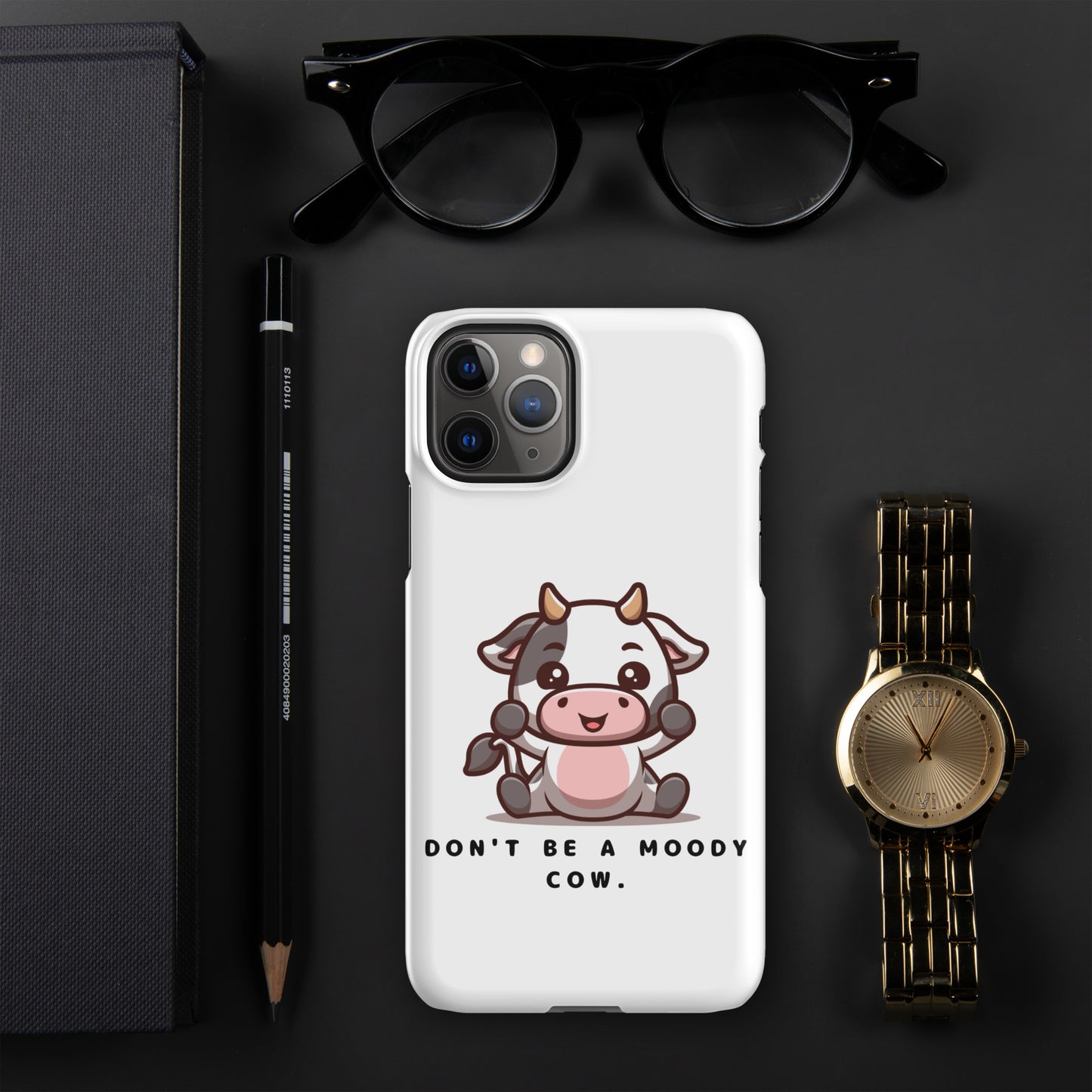 Moody Cow Snap Case For iPhone