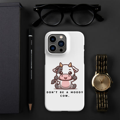 Moody Cow Snap Case For iPhone