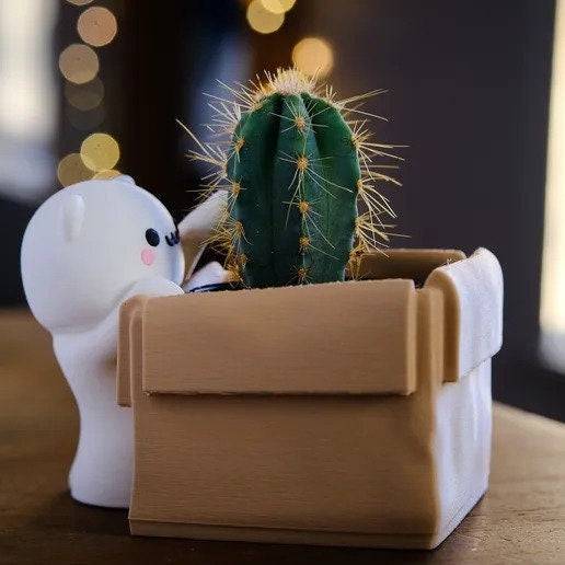 Kawaii Cat & Planter - Xeon Crafts 