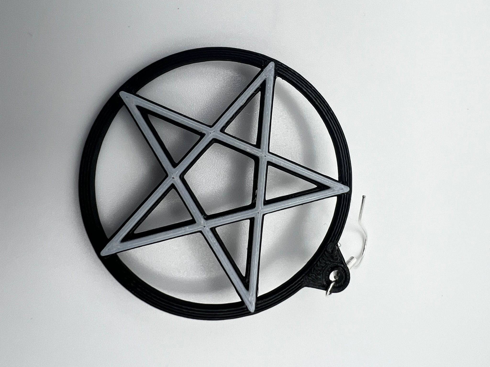 Pentagram Earrings (Glow in Dark) - Xeon Crafts 
