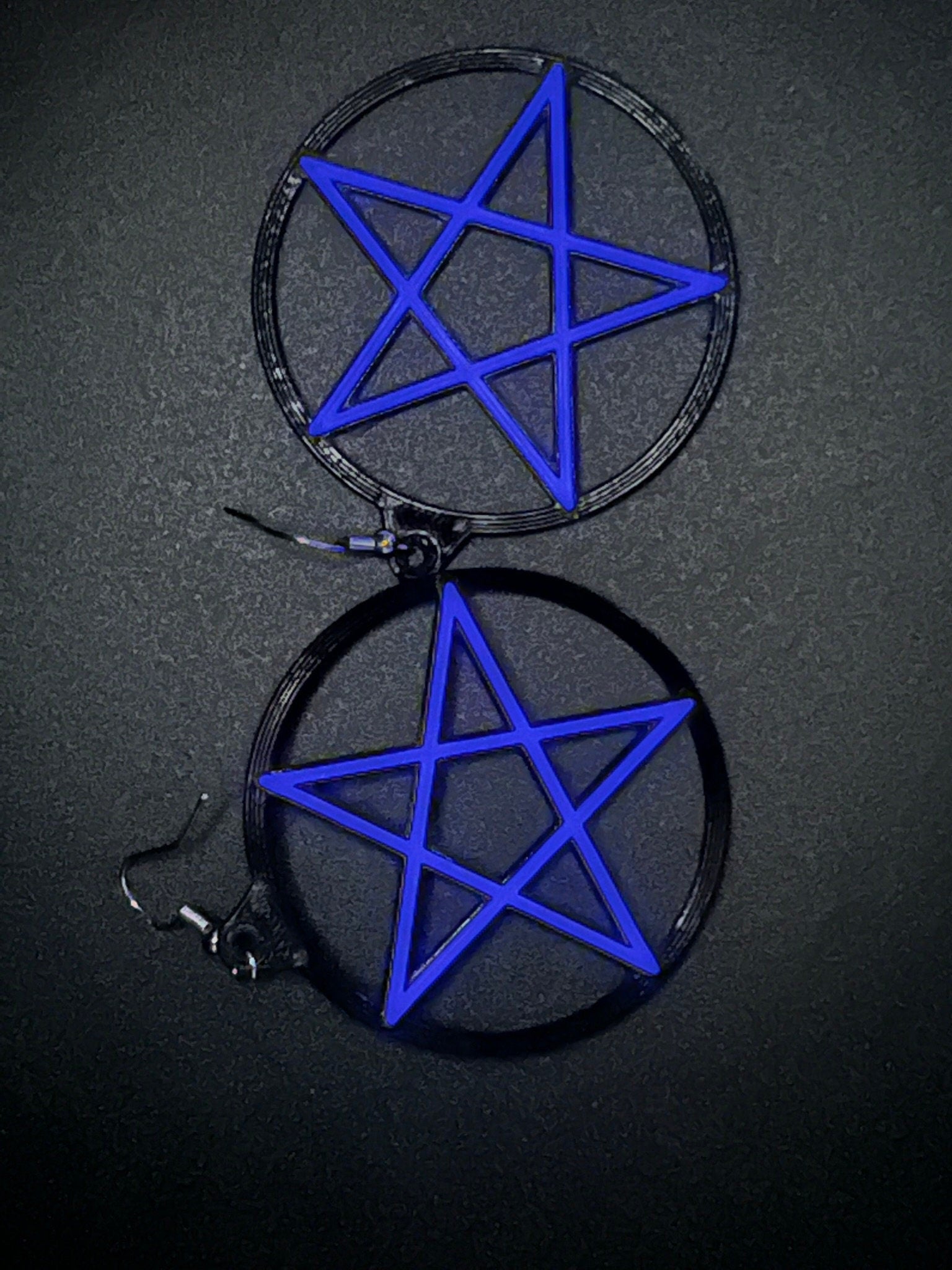 Pentagram Earrings (Glow in Dark) - Xeon Crafts 