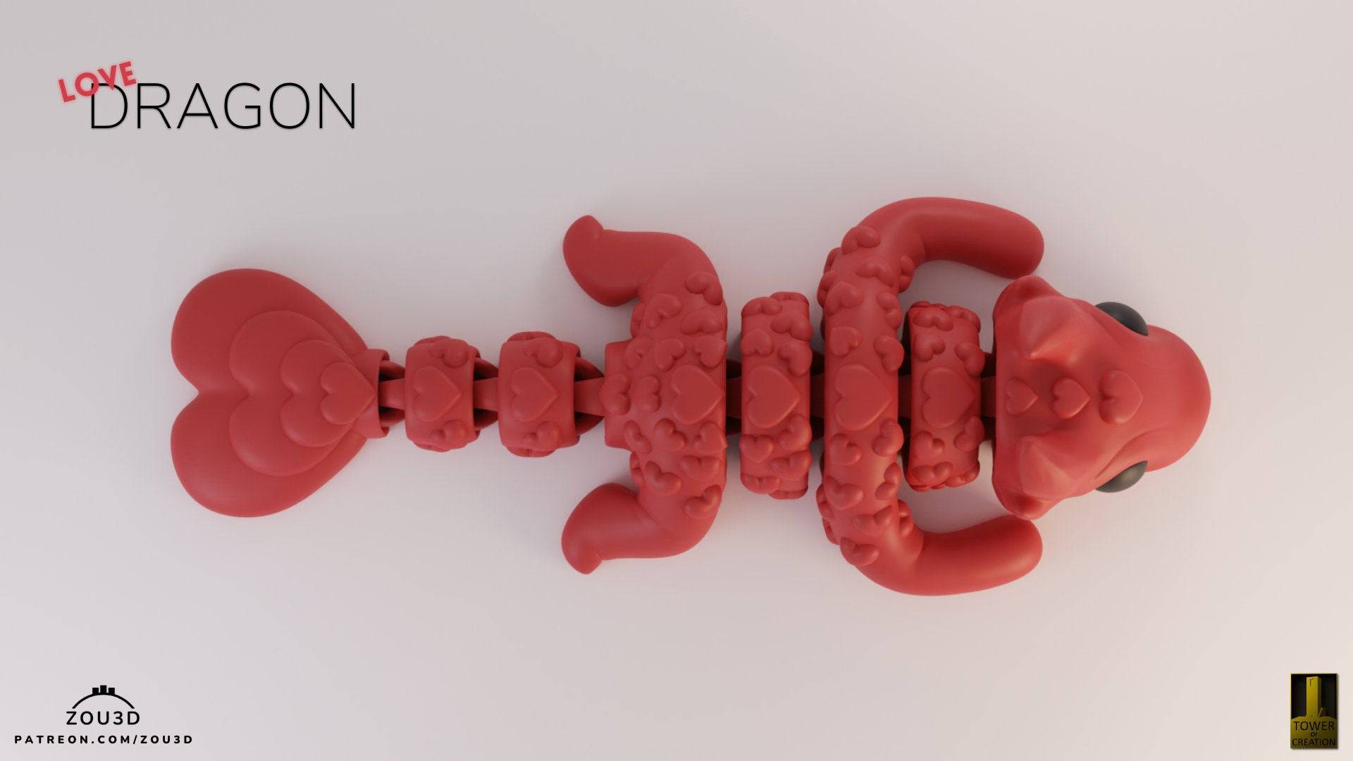 Love Dragon Keyring / Model - Xeon Crafts 