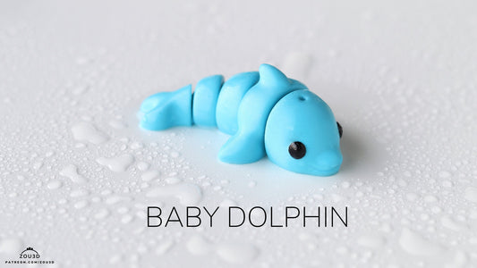 Baby Dolphin Keyring / Model