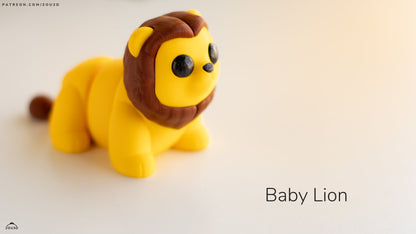 Baby Lion Keyring / Model