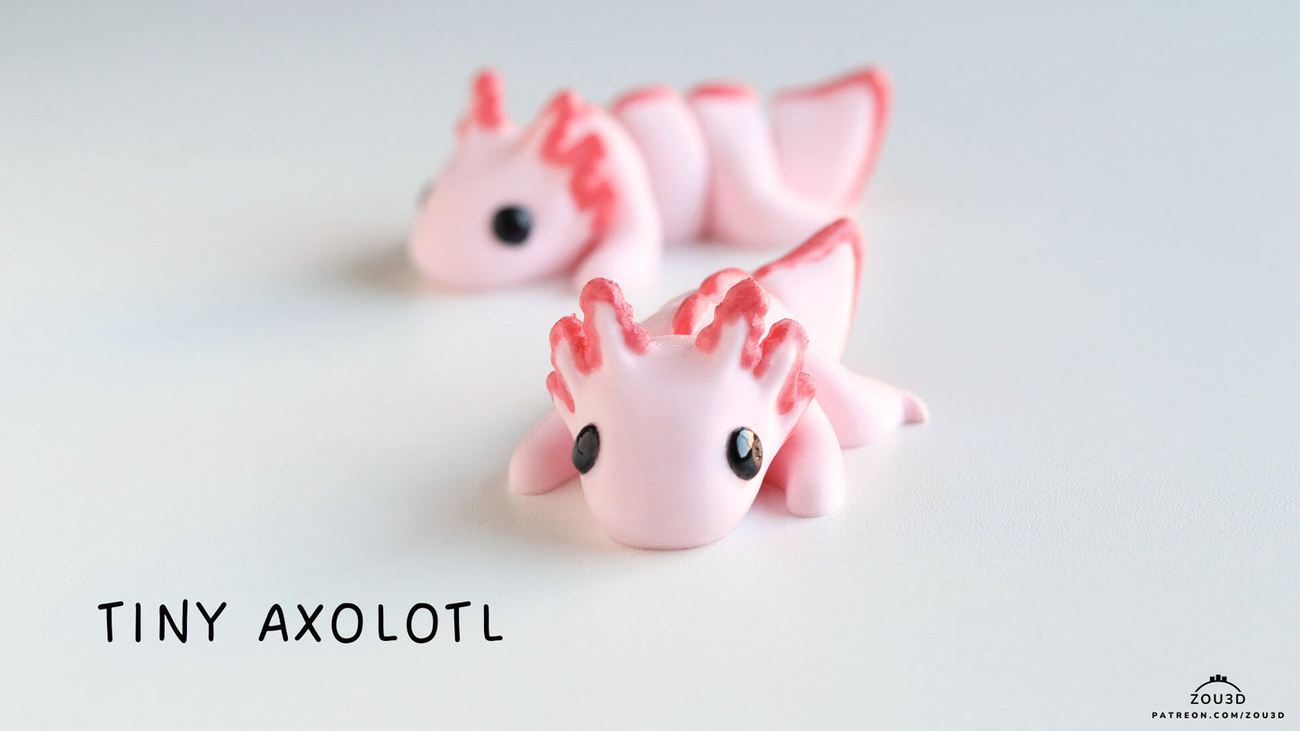 Tiny Axolotl Keyring / Model