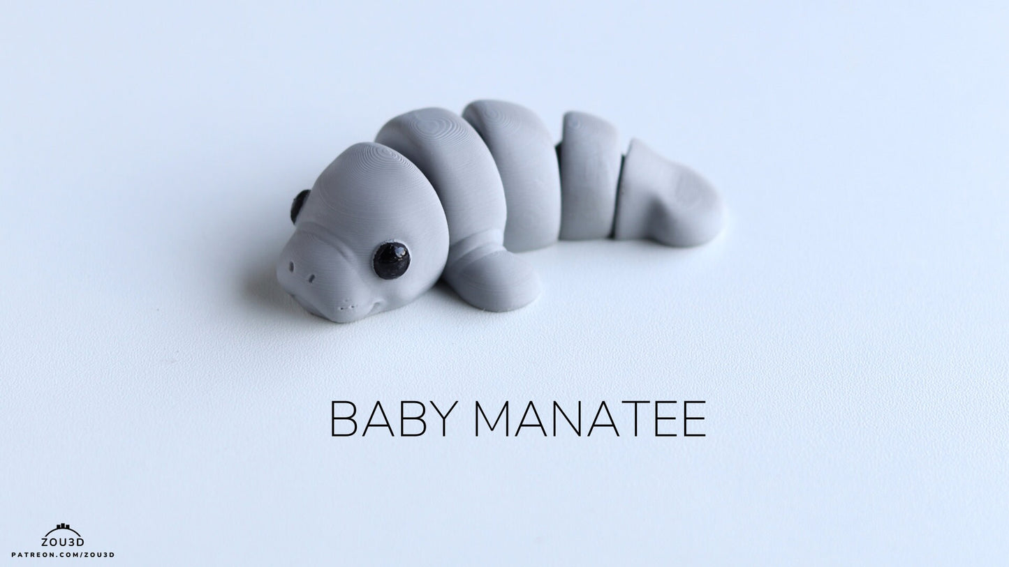 Baby Manatee Keyring / Model