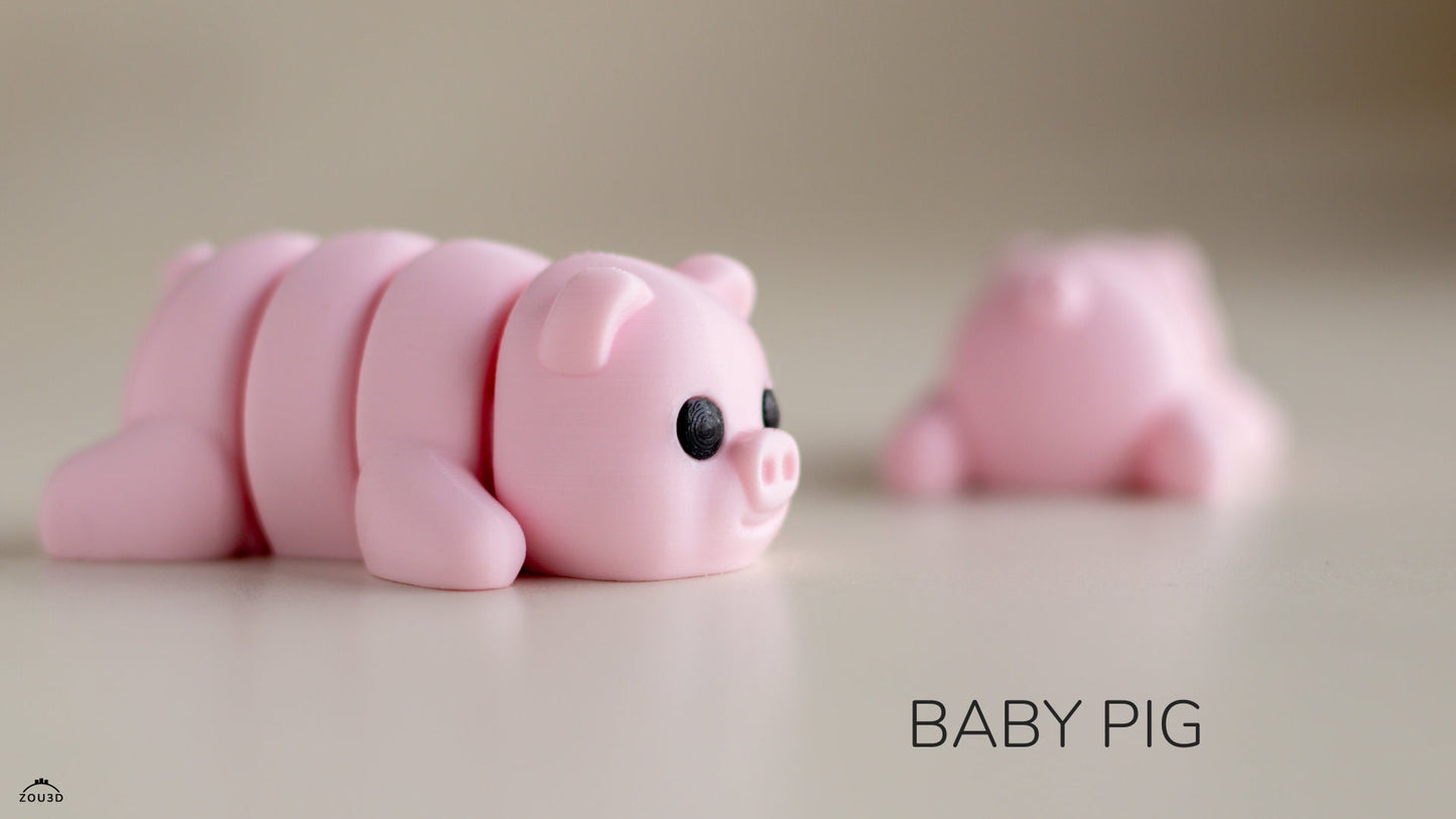 Baby Pig Keyring / Model