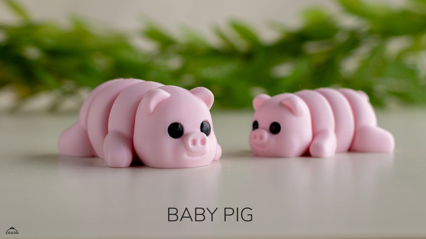 Baby Pig Keyring / Model