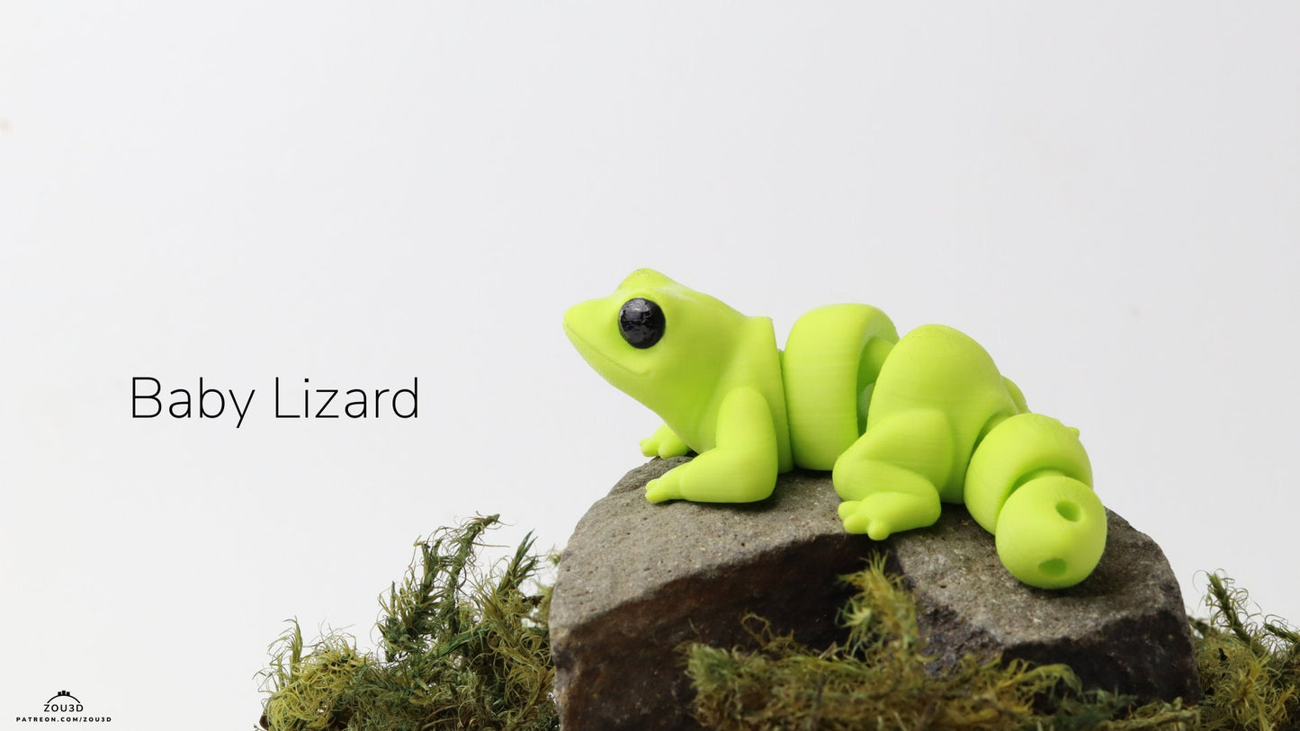 Baby Lizard Keyring / Model